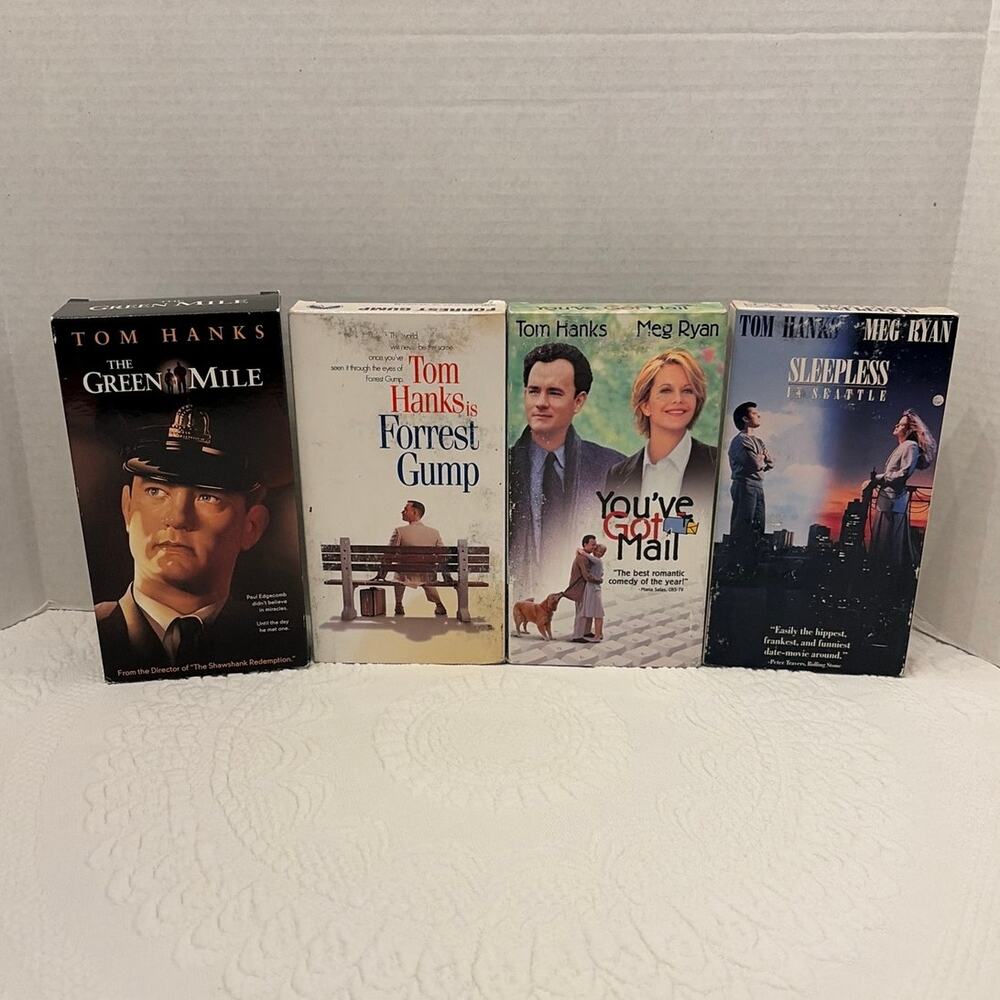Tom Hanks VHS Movie Lot Green Mile Forrest Gump Youve Got Mail Sleepless Seattle